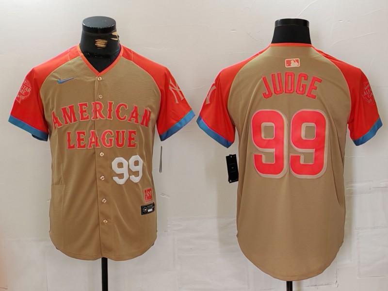 Men New York Yankees #99 Judge Orange All star 2024 Nike MLB Jersey style 4->los angeles dodgers->MLB Jersey